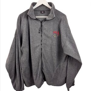 USA Olympics Mens Unisex Gray Zip Fleece Jacket XXL